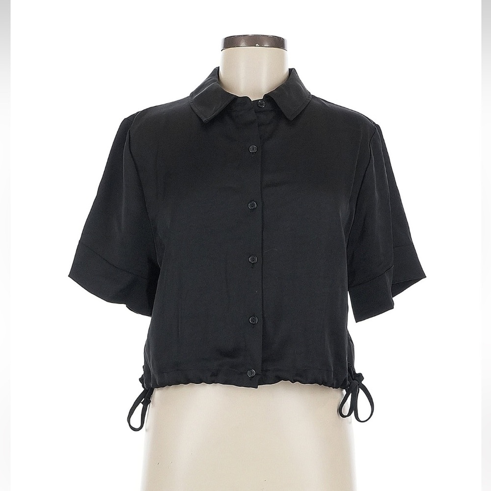 House of Harlow 1960 Black Button-Down Shirt